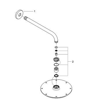 Верхний душ GROHE Rainshower Cosmopolitan 210 26052000 хром
