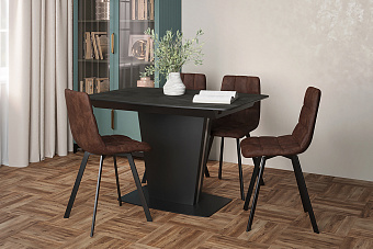 Кухонный стул AERO 45х52х87см сталь/экозамша Shoko