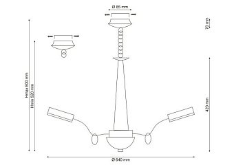 Люстра подвесная Lucia Tucci NATURA 156.6 30Вт 6 лампочек LED
