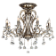 Люстра хрустальная Eurosvet Ernin 12505/8 античная бронза Strotskis 40Вт 8 лампочек E14