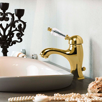 Смеситель для раковины CAPRIGO ADRIA-Swarovski 01-020-oro золото