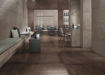 Неполированный керамогранит Atlas Concord Италия Dwell D065 Brown Leather 30х60см 1,08кв.м.