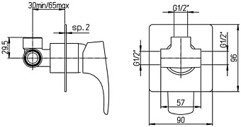 Смеситель для душа Paini F1 F1CR690 хром