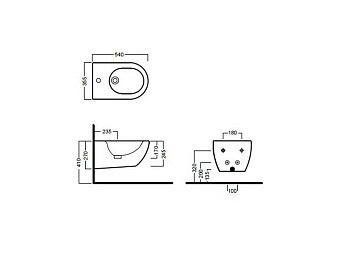 Биде подвесное Hatria FUSION A0Y1D908
