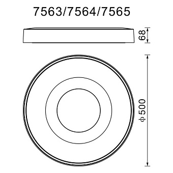 Светильник потолочный Mantra COIN 7563 80Вт LED