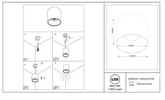 Светильник потолочный Maytoni Alfa LED C064CL-01-15W4K-RD-WB 15Вт LED