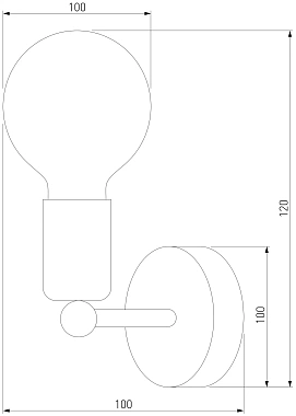 Светильник настенный TK Lighting Retro 1900 60Вт E27