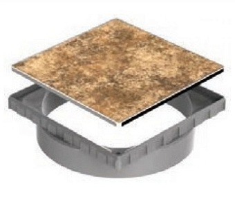 Душевой трап BERGES 093366 150x150 21х19см горизонтальный сток