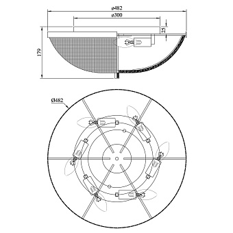 Светильник потолочный Maytoni Coupe C046CL-06N 40Вт E14