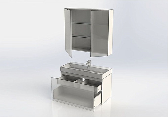 Тумба с раковиной AQUANET Йорк 212594 43,6х98,2х62,2см