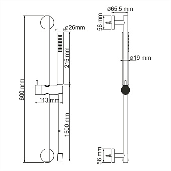 Душевой гарнитур WASSERKRAFT A142 хром