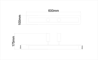 Спот Arte Lamp TOMMY A2607PL-22BK 22Вт 2 лампы LED