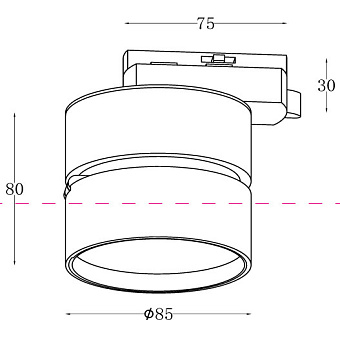 Трековый светильник Maytoni ONDA TR007-1-12W4K-B 12Вт LED чёрный для однофазного трека