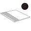 Плитка для ступеней Atlas Concord Италия MARVEL STONE ATD7 Nero Marquina Scalino 60х33см 0,198кв.м. полуматовая