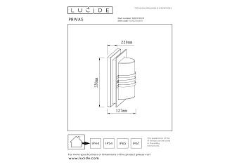 Бра Lucide PRIVAS 14827/01/31 60Вт E27
