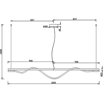 Светильник подвесной Maytoni Tau MOD166PL-L20G3K 21Вт LED
