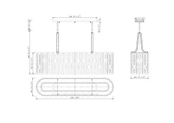 Люстра подвесная Lucia Tucci VIRGINIA 1371.9 chrome 540Вт 9 лампочек E14