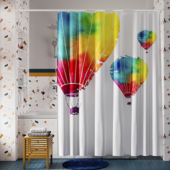 Шторка для ванной WASSERKRAFT Rossel 180х180см мультицвет