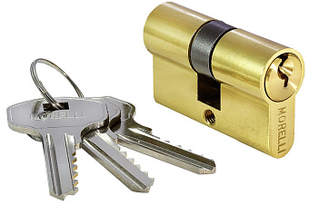 Цилиндр ключ-ключ MORELLI SIMPLE 50C PG 50мм золото