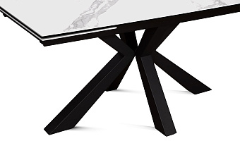 Кухонный стол раскладной AERO 90х160х76см закаленное стекло/керамика/сталь Onix