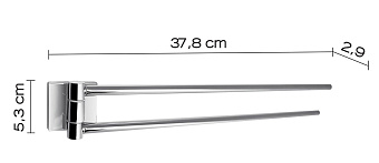 Полотенцедержатель Gedy Fuji FJ23(13) хром 37,8см
