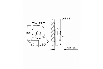 Смеситель для ванны GROHE Essence New 19285GL1 золото