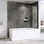 Стеклянная шторка на ванну Abber Ewiges Wasser AG52080B 140х80см