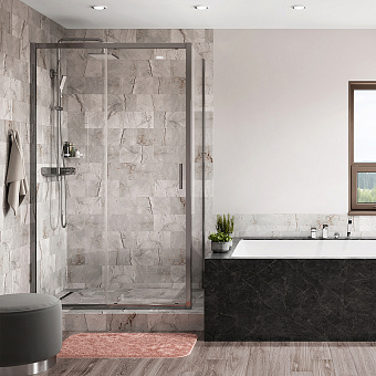 Угловое ограждение WASSERKRAFT Main 41S14 200х110см стекло прозрачное