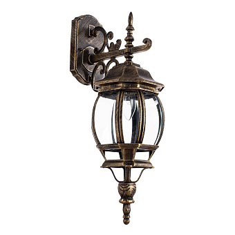 Светильник фасадный Arte Lamp ATLANTA A1042AL-1BN 75Вт IP23 E27 золотой/чёрный