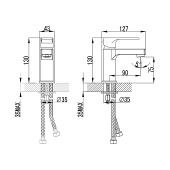 Смеситель для раковины LEMARK Plus Grace LM1506C хром
