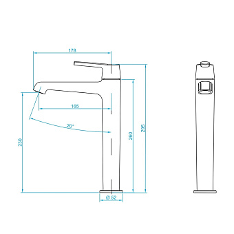 Смеситель для раковины RGW Shower Panels 511405311-06 SP-311G золото