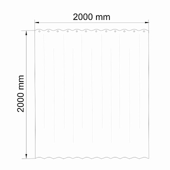 Шторка для ванной WASSERKRAFT Aland 200х200см мультицвет