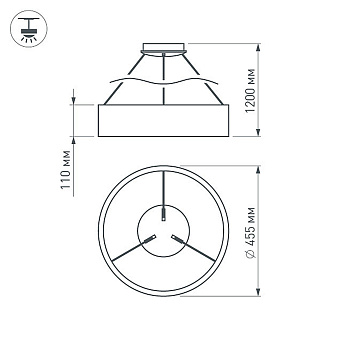 Светильник подвесной Arlight SP-Tor-Ring-Hang 023393 33Вт LED