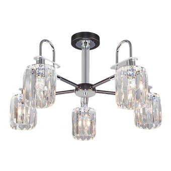 Люстра потолочная Eurosvet Tenia 70090/5 графит 60Вт 5 лампочек E14