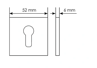 Накладка под цилиндр MORELLI SIMPLE MH-KH-S6 SC матовый хром