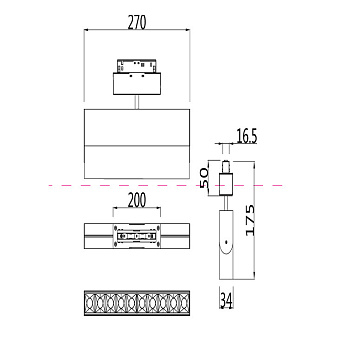 Магнитный трековый светильник Maytoni Points TR015-2-20W3K-W 20Вт LED белый