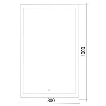 Зеркало Azario Сантана LED-00002389 80х100см с подсветкой