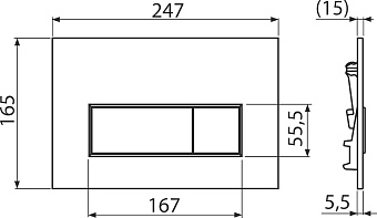 Панель смыва KERAMA MARAZZI XPRO M578KM чёрный матовый