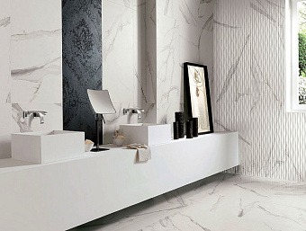 Настенная плитка FAP CERAMICHE Roma fLSZ Fold Statuario 75х25см 0,938кв.м. матовая