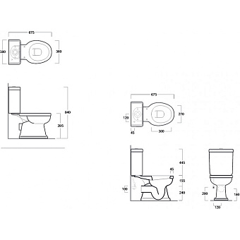 Чаша напольная SIMAS LO931bi