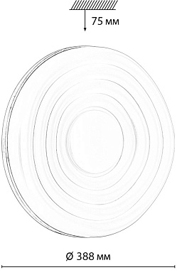 Светильник настенно-потолочный Sonex FASS WOOD 7674/DL 48Вт LED