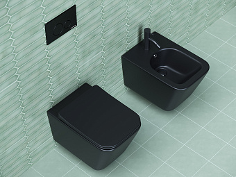 Унитаз подвесной Ceramica Nova Metric CN3007MB безободковый с микролифтом