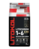 Цементная затирка LITOKOL LITOCHROM 1-6 EVO LE.100 пепельно-белый 2кг