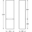 Пенал подвесной KERAMA MARAZZI Buongiorno Plus BGP.130Lh.WHT 28х36,5х126,5см белый глянцевый/дуб кантри