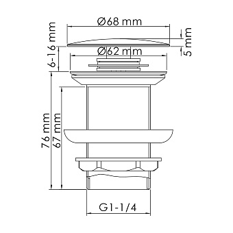 Донный клапан WASSERKRAFT A244