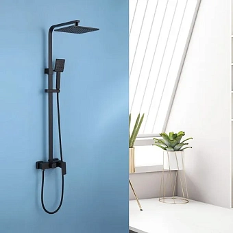 Душевая система Abber Daheim AF8220B чёрный матовый