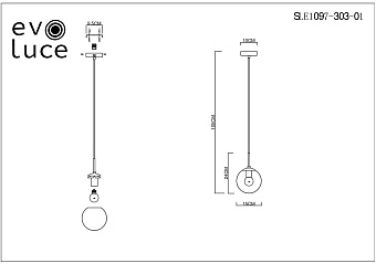 Светильник подвесной Evoluce SCORZE SLE1097-303-01 60Вт E27