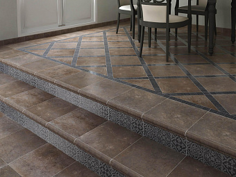 Плитка для ступеней KERAMA MARAZZI Пьерфон SG931200N\GR коричневый 30х30см 0,36кв.м. матовая