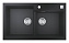 Мойка кухонная GROHE K500 31649AP0 86х50см чёрный матовый