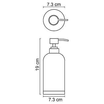 Дозатор WASSERKRAFT Lopau K-3399 серый